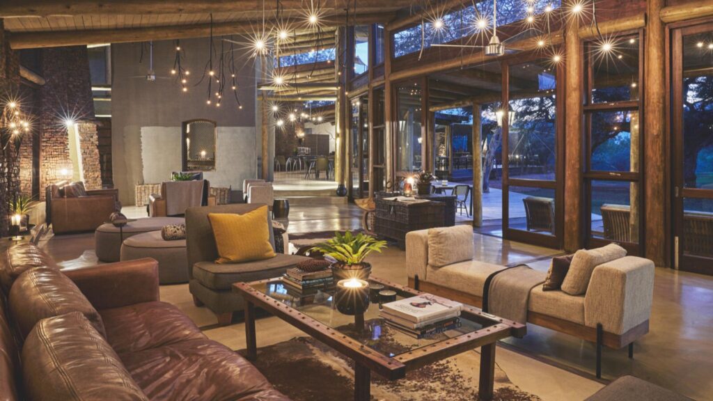 Luxury tented suite at Marataba Safari Lodge with bush views