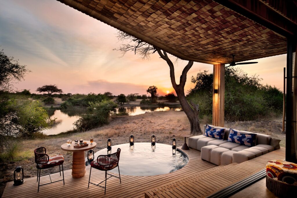 Luxury safari lodges in Tanzania overlooking the Serengeti plains