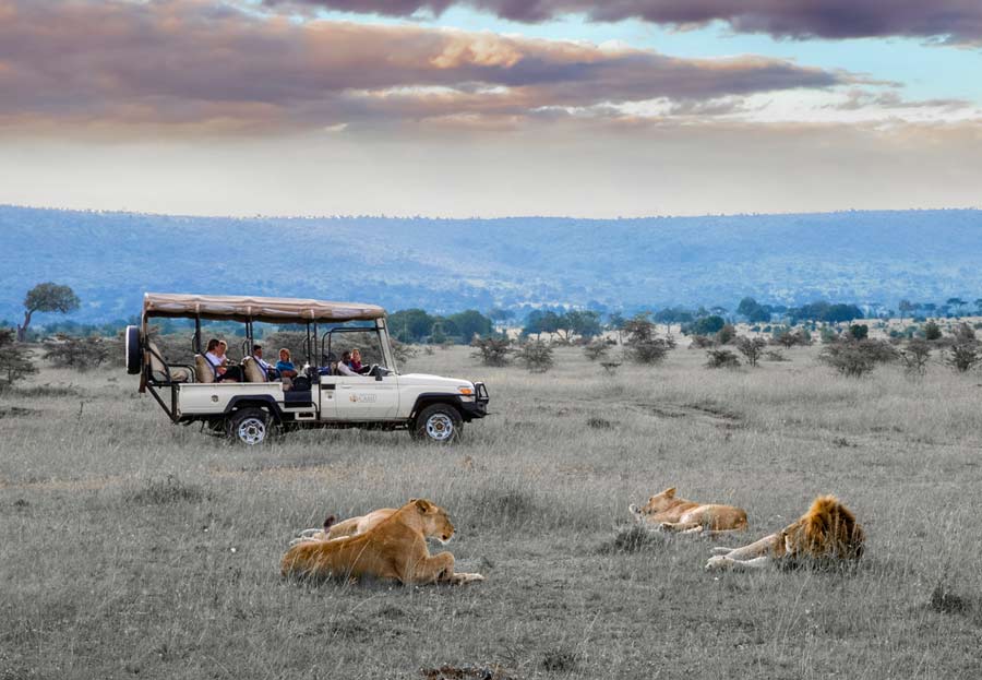 Karen Blixen Camp Mara North overlooking the Mara River and savannah plains in Kenya