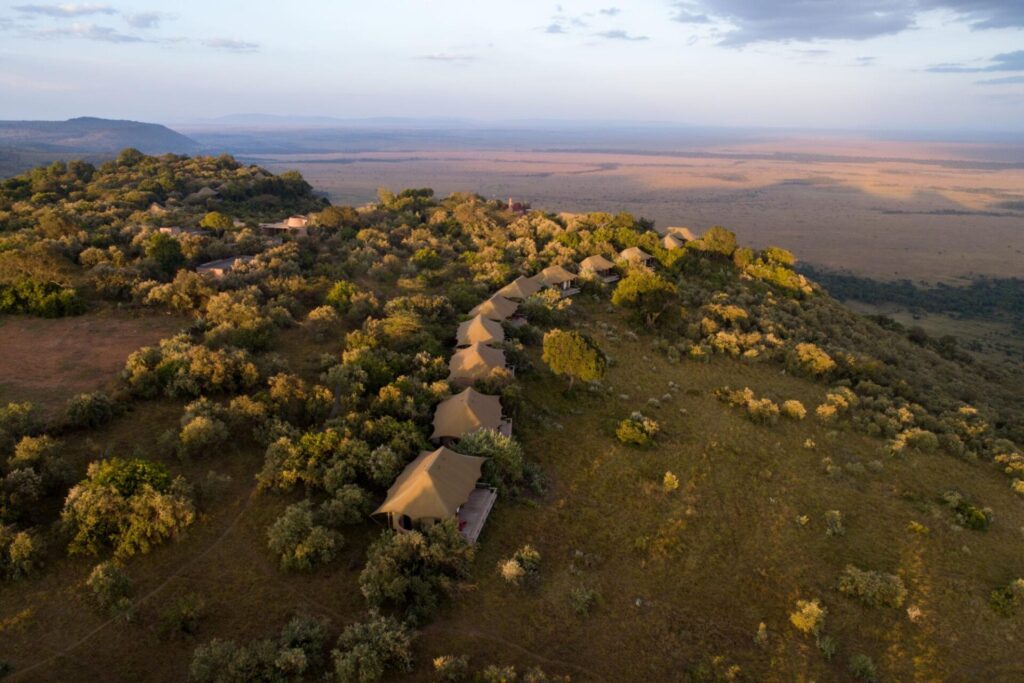 Angama Mara luxury safari lodge overlooking the Maasai Mara in Kenya